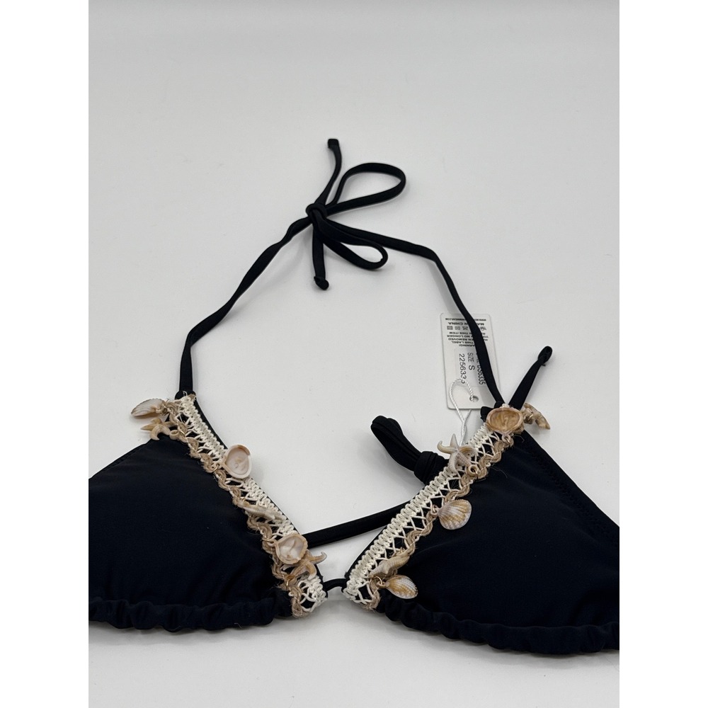Mermaid Swimwear Black Seashell Starfish Crochet Bikini Set Small NWT - Picture 8 of 10